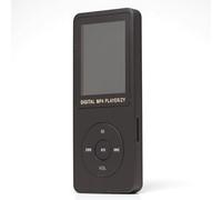 EIMSOAH Lecteur MP4, écran TFT 1,8 Pouces avec Style Cool Ultra Fin, Format AMV MP4, Navigation JPEG, Transmission Haute Vitesse USB 2.0, pour Le Sport et Les Voyages (Noire)