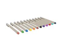 EIMSOAH Lot de 12 Micro-stylos Colorés Résistants à L'eau, Pointe Fine pour Dessin au Trait, Artistes, Croquis, Bandes Dessinées, Aquarelles, Calligraphie, pour Agendas, Journaux, Planificateurs,