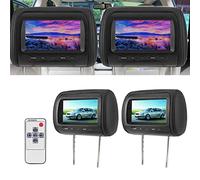 EIMSOAH Lot de 2 écrans D'appui-tête de 7 Pouces, Moniteur Vidéo LCD à écran Large de 9 Pouces avec Télécommande sans Fil, émetteur Infrarouge Double Canal, pour écran Universel H