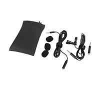 EIMSOAH Micro Cravate Professionnel Filaire avec Câble Long pour Entretiens, Microphone à Condensateur D'ordinateur, Noir