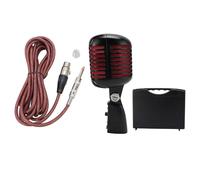 EIMSOAH Microphone de la Vieille école Rétro Vintage, Microphone Dynamique Mic de Micro-cardioïde Angle ajusté Mic, pour la Performance de la Scène KTV (Noir)