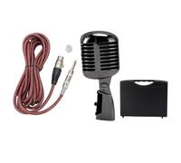 EIMSOAH Microphone de la Vieille école Rétro Vintage, Microphone Dynamique Mic de Micro-cardioïde Angle ajusté Mic, pour la Performance de la Scène KTV (Gris de la moue)