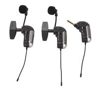 EIMSOAH Microphone D'instrument sans Fil Micro à Condensateur à Col de Cygne de Haute qualité pour Instruments à Cuivre, Clamp/Holder Rotatif à 360 °, pour Performances sur Scène, Micro sans Fil UHF