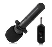 EIMSOAH Microphone sans Fil 20 Canaux Haut-Parleur Microphone Guide Pédagogique UF8 pour Chat Vidéo, Discours, Enseignement et Réunions d'affaires Distance de Travail de 30 M ABSPuissance de (Noir)