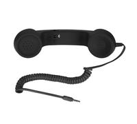 EIMSOAH Microphone Téléphonique Rétro Vintage, Microphone de Téléphone Portable à Preuves de Radiation Mic, combiné de Téléphone Rétro des Années 90 pour Téléphone Portable, Téléphone (Noir)
