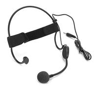 EIMSOAH Mini Microphone à Condensateur pour Casque avec Prise 3,5 Mm pour Enseignants, Guides, Conférenciers - Micro Omnidirectionnel pour Performances sur Scène - Métal + ABS, comme Images