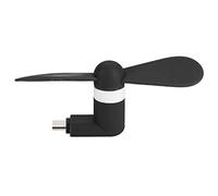 EIMSOAH Mini Ventilateur Micro USB Portable Ultra Silencieux pour Smartphones OTG, Léger et Facile à Transporter, adapté aux Cadeaux Scolaires, Noir (Noire)