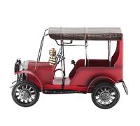 EIMSOAH Modèle de Voiture Classique Vintage, Miniatures de Vieilles Voitures Antiques en Métal pour la Décoration de Bureau à Domicile, avec Cadeau D'ornement en étain Rouge