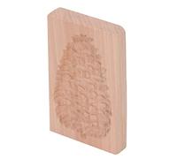 EIMSOAH Moule à Biscuits en Bois, Moule à Timbres de Gaufrage pour la Cuisson, Outil de Bricolage Réutilisable en Bois de Hêtre pour Biscuits, Pâtisseries, 3.4 à 4.1oz (Pomme de pin)