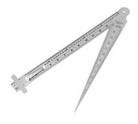 EIMSOAH Outil Conique de Soudage en Acier Inoxydable, Règle de Profondeur avec Mesures Double Face pour L'inspection des Trous et Outil de Mesure de Profondeur 0,3 Mm 15 Mm