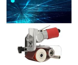 EIMSOAH Pander de Ceinture à Air électrique, 1/4 Outil Pneumatique, Machine de Broyage de Polissage Multi-fonctions, avec Bande de Ponçage, pour le Bricolage en Bois Métallique