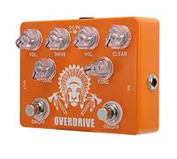 EIMSOAH Pédale de Guitare à Double Distorsion Overdrive, True Bypass | Pédale d\'effet de distorsion avec boutons Vol Tone Drive, pour guitare électrique, châssis métallique Compact