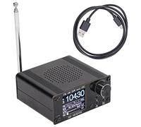 EIMSOAH Récepteurs FM/AM Portables à Ondes Courtes avec Horloge TCXO 0,5 Ppm, 20 Bandes Préréglées, Indicateur de Signal à Barres, pour la Maison, Le Bureau et Les Voyages.