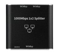 EIMSOAH Répartiteur de Réseau Gigabit Répartiteur de Commutateur Ethernet Polyvalent 1000 Mbps pour Routeur IPTV PC, Matériau en Alliage D'aluminium