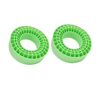 EIMSOAH Revêtements de Pneus Creux en Silicone à Double Couche pour Voitures à Chenilles 1/10, Insert de 2.2 Pouces Résistant à l'eau pour Les Terrains Humides/boueux (Vert)
