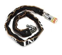 EIMSOAH Serrure de Chaîne de Moto 80 Cm, Serrure de sécurité Antivol | Galvanisé avec Revêtement Imperméable, Noyau de Verrouillage en Cuivre, Tissu Non tissé Recouvert, pour Vélo