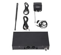 EIMSOAH Système IEM sans Fil, Système de Surveillance Intra-auriculaire Professionnel UHF 550-590 MHz, écran LCD et Récepteur Ceinture pour Bandes de Studio de Performance en Direct (Prise UE)