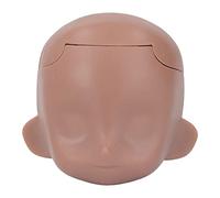 EIMSOAH Tête de Poupée Vierge pour 1/12, Tête de Poupée Articulée à Boule de Ciment en Plastique Amovible pour Le Remplacement du Maquillage à Faire Soi-même (Café)