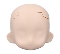 EIMSOAH Tête de Poupée Vierge pour 1/12, Tête de Poupée Articulée à Boule de Ciment en Plastique Amovible pour Le Remplacement du Maquillage à Faire Soi-même (Laiteux)