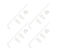 EIMSOAH Tige de Chute de Portail à Vis Robuste de 30,5 Cm, Goupille de Chute en Acier pour une Fermeture Sécurisée de la Porte, Butée en Métal pour Clôtures en Bois, Lot de 4 Loquets de Sol pour