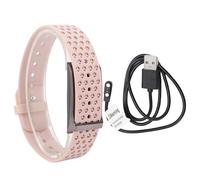 EIMSOAH Tracker d'activité, Bracelet Intelligent avec Synchronisation D'applications pour Le Suivi des Itinéraires de Course, Surveillance du Sommeil, étanche 10 M, 40 Jours (Rose