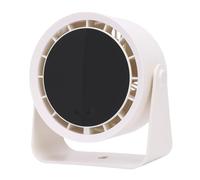 EIMSOAH Ventilateur de Bureau Polyvalent à Montage Mural, Ventilateur de Table Silencieux avec 100 Vitesses, Affichage Numérique LED, à Piles pour Bureau à Domicile Beige