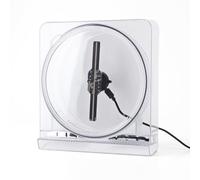 EIMSOAH Ventilateur holographique 3D, 14 cm, résolution 2000 x 128, 128 perles LED, contrôle par application pour magasin, fête, bar, publicité