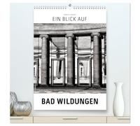 Ein Blick auf Bad Wildungen (hochwertiger Premium Wandkalender 2026 DIN A2 hoch), Kunstdruck in Hochglanz: Ein ungewohnter Blick in harten Schwarz-Weiß-Bildern auf Bad Wildungen
