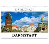 Ein Blick auf Darmstadt in Farbe (Wandkalender 2027 DIN A4 quer), CALVENDO Monatskalender: Darmstadt - Zentrum des Jugendstils und noch viel mehr!