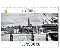 Ein Blick auf Flensburg (Wandkalender 2026 DIN A4 quer), CALVENDO Monatskalender: Ein ungewohnter Blick in harten Schwarz-Weiß-Bildern auf die Stadt Flensburg in Schleswig-Hollstein.