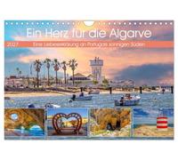 Ein Herz für die Algarve (Wandkalender 2027 DIN A4 quer), CALVENDO Monatskalender: Eine Liebeserklärung an Portugals sonnigen Süden