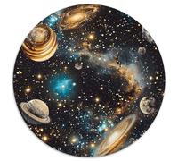 EIN Himmel voller Galaxien 1000 Pièces Puzzle Rond FloSternenhimmel Adultes Et Enfants Décompression Progressive Réduction du Stress Cadeau DécoRatteion 1000pcs (67.5x67.5cm)