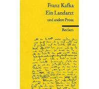 Ein landarzt und andere prosa - Franz Kafka - Reclam Philipp - Poche - Livre