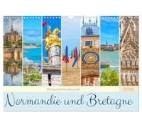 Ein traumhaftes Reiseziel - Normandie und Bretagne (Wandkalender 2026 DIN A3 quer), CALVENDO Monatskalender: Highlights der Region mit beeindruckenden Kontrasten.