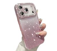 Einaily Transparent Coque pour iPhone Air, Protection de l'objectif améliorée, Souple Pailletée en TPU Silicone Bumper Antichoc et Imperméable Brillant Étui de Protection pour Femmes et Filles