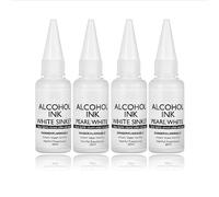 EINCORN Lot de 2 encres blanches à base d'alcool pour peinture à base d'alcool pour peinture à base d'alcool blanc pour résine époxy, teinture de couleur pour résine d'art, 20 ml, comme le montre