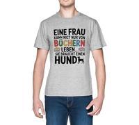 Eine Frau Kann Nicht Nur Von Büchern Leben Grey Men's T-Shirt Tee