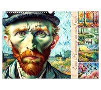 Eine Hommage an van Gogh (Wandkalender 2026 DIN A3 quer), CALVENDO Monatskalender: Kunstvolle Szenen der Natur im Licht van Goghs
