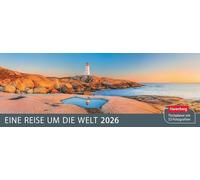Eine Reise um die Welt Premium-Tischplaner 2026 - Wochenkalender mit 53 Fotografien: Spiral-Tischkalender mit 53 Fotos von den schönsten Reisezielen ... 2026 für den Schreibtisch. 29 x 11 cm
