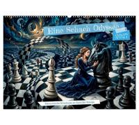 Eine Schach Odyssee (Wandkalender 2027 DIN A2 quer), CALVENDO Monatskalender: Schach trifft auf menschliche Schicksale