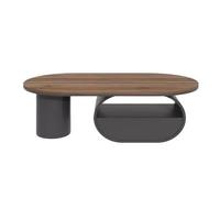 EINES Petite table basse ovale avec tiroir de rangement (120 cm)