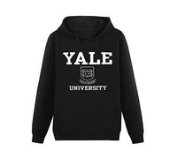 Eines Yale University by Crest Printed Black Pullover Hoodies Mens Unisex Sweatshirts M