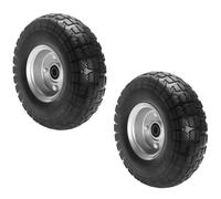 EINESIN 2x Roue Increvable 4.10/3.50-4, Roue de Brouette Increvable, Ø 255 x 80mm, Alésage 16mm, apacité de charge max. 100 kg,Pour Diables, Brouettes, Chariots, Etc.