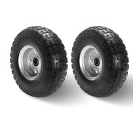 EINESIN 2x Roue Increvable 4.10/3.50-4, Roue de Brouette Increvable, Ø 255 x 80mm, Alésage 20mm, apacité de charge max. 100 kg,Pour Diables, Brouettes, Chariots, Etc.