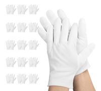 Einfa Gant de Travail Médium - 40 Pièces (20 Paires) Gants Coton Blancs Cérémonie Bijoux - M 23CM Work Cotton Gloves Manutention - Gants en Coton pour Soins des Mains