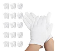 Einfa Gants Coton Blanc - 20 Paires (40 Pièces) Cotton Gloves Petit S 20cm - Gant de Travail Work pour Évaluation de Bijoux - Gants en Coton pour les Mains Sèches Hydratants