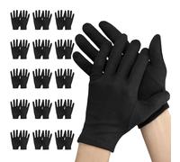 Einfa Gants Coton Noir - Petit S 20cm Cotton Gloves pour les Mains Sèches - Gant de Travail Soins Mains Sèches - Work Gloves Homme Femme Bricolage, 40 Pièces (20 Paires)