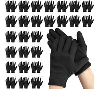 Einfa Gants en Coton Noir - 30 Paires (60 Pièces) Gants de Travail Moyen M - 23cm Cotton Gloves pour Évaluation de Bijoux Photographie - Noir Gant Coton Femme Homme Travaux