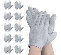 Einfa Gants en Coton Taille S - 10 Paires(20 Pièces) Gris 20cm Petit Gants Tissu de Soin pour Mains Sèches - Gants de Travail Restauration de Photographie Antiquités Bijoux
