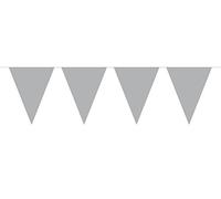 Einfarbige Wimpelkette, silber